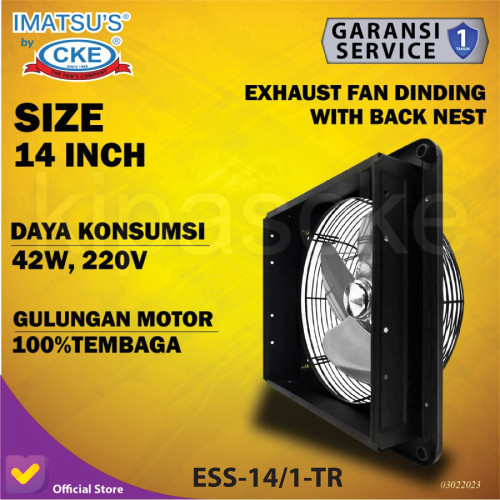 [EZM.0100897] EXHAUST FAN IMATSU ESS-14/1-TR 14INCH 220V EKSOS DINDING
