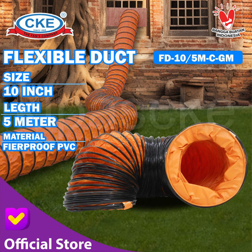 [EZM.0100907] FLEXIBLE DUCT CKE FD-10/5M-C-GM 10" 5 METER DUCT HOSE