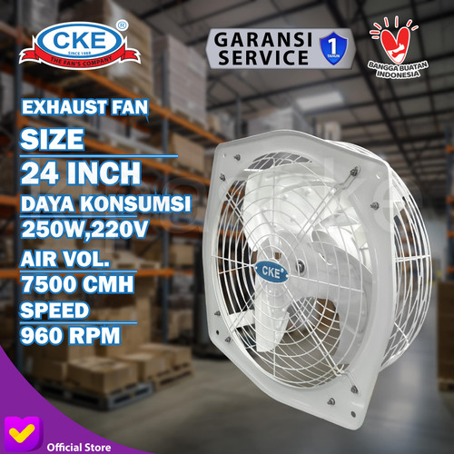 [EZM.0100974] EXHAUST FAN LOW NOISE CKE EFL-EX24/1 24INCH EKSOS DINDING