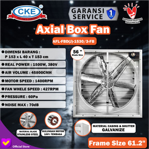 [EZM.0100966] CKE Axial Box Fan AFL-FBD(J)-1530/3-FB 56 Inch