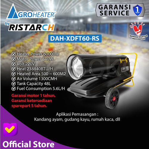 [EZM.0100971] DIESEL AIR HEATER 220-240V, 60KW, 340W PEMANAS KANDANG AYAM