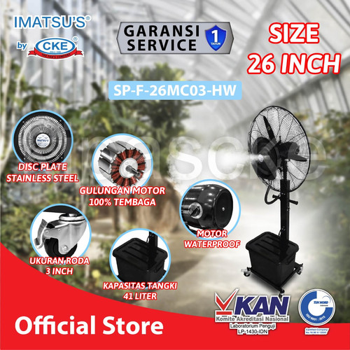 [EZM.0100985] Kipas Angin Embun Air 26 Inches - 41 L / Waterproof Motor Misty Fan