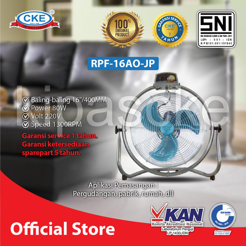 [EZM.0100986] ROTARY POWERFULL FAN TYPE AO 16 220V 130W KIPAS ANGIN LANTAI