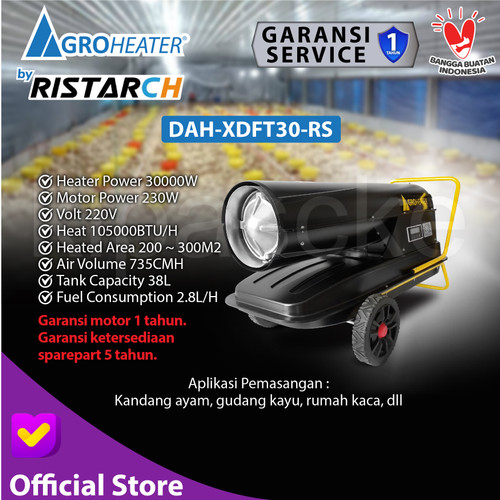 [EZM.0101003] Heater Solar AGROHEATER 30 KW Pemanas Kandang Ayam Diesel Heater