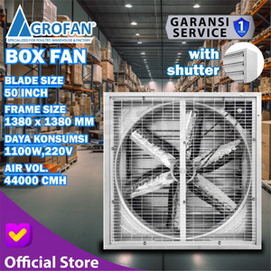 [EZM.0101007] Kipas Kandang Ayam Box Axial Fan 1 Phase 220V FBD(J)-FB 50 Inch 220V