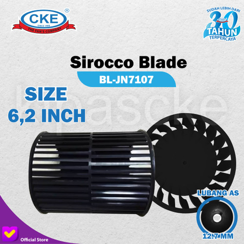 [EZM.0101034] Blade Blower 6.2 Inch Plastik Baling Centrifugal Blower 6.2" BL-JN7107
