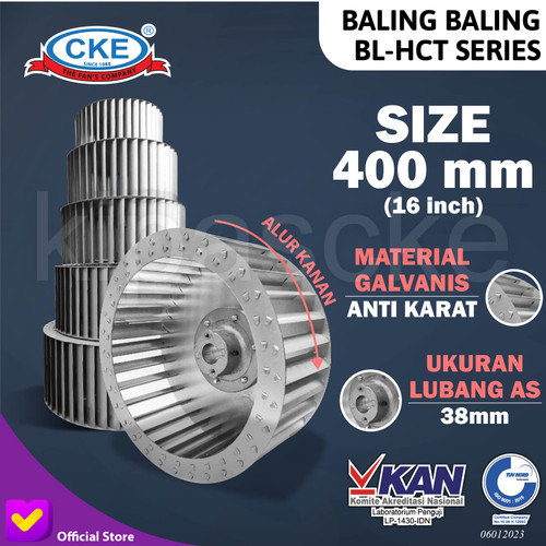 [EZM.0101054] Blade Blower 16" Baling Blower Centrifugal Fan Wheel Impeller Sirocco