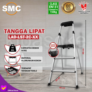 [EZM.0101068] Ladder LAD-LST-2C-XX Tangga Lipat Aluminium Model Bangku 2 Step