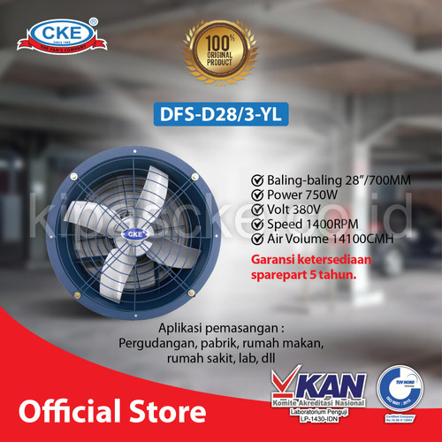 [EZM.0101085] CKE Drum Fan DFS 28 Inch Blower Tabung Gedung Eksos Drum