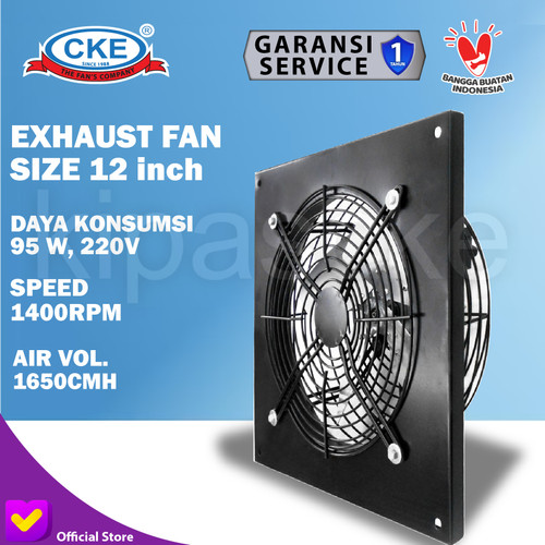 [EZM.0101137] CKE Exhaust Fan EFZL-300-4EQ 12 Inch Exhaust Dinding Blower Gedung