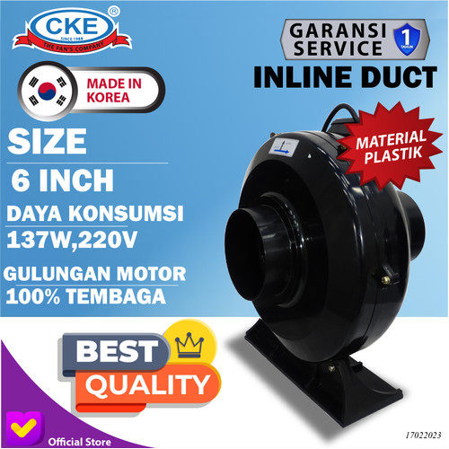 [EZM.0101169] CKE Duct Inline DI-BIO-150-2PS-KJ Duct Inline Inline Fan Inline Duct F