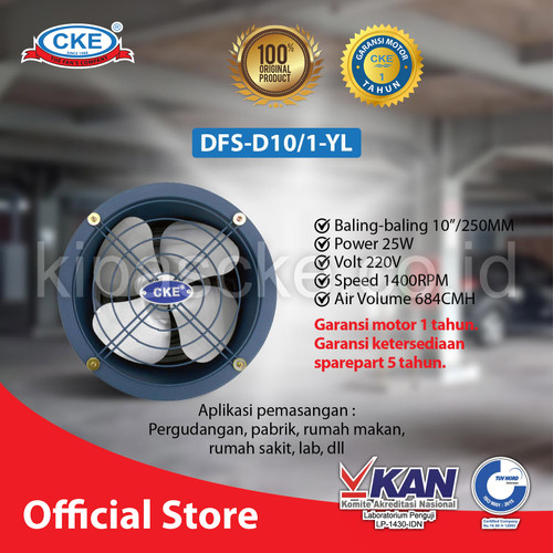 [EZM.0101180] CKE Drum Fan DFS-D10 1 10 Inch Drum Fan Blower