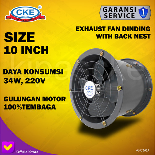 [EZM.0101187] Drum Fan CKE DFS-FA25YP-GS 10 Inch Blower Tabung Gedung Eksos Drum