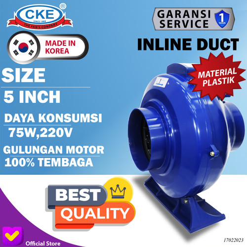 [EZM.0101961] CKE Duct Inline DI-BIO-125-2PS-KJ Fan Inline Duct Fan Blower Hisap