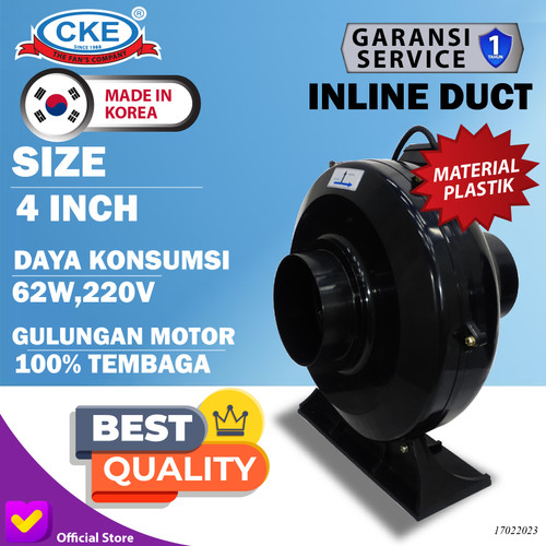 [EZM.0101188] CKE Duct Inline DI-BIO-100-2PS-KJ Fan Inline Duct Fan Blower Hisap