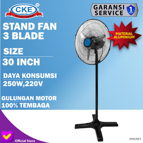 CKE Stand Fan SF-ECO-75A-TH 30 Inch Kipas Angin Berdiri Kipas Industri