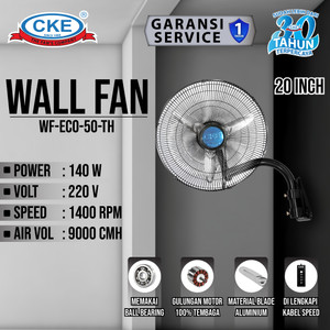 [EZM.0101275] Wall Fan CKE WF-ECO-50-TH 20 Inch Kipas Angin Dinding Tembok