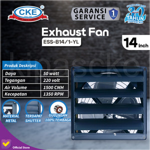 [EZM.0101291] Exhaust Fan CKE Standard Shutter BN ESS-B14/1 14Inch Fan Rumah Toilet
