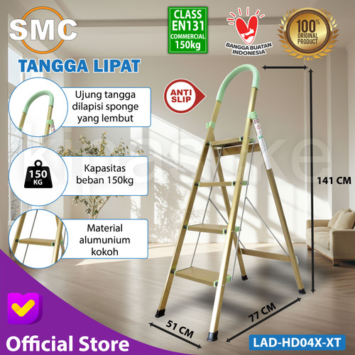 [EZM.0101302] Tangga Lipat 4 Step 1.4 Meter Tangga Duduk 4 Step Ladder