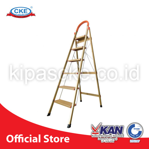 [EZM.0101293] Ladder Tangga Lipat KMH0306K 6 Step Gold Bentuk A 1.9 Meter Aluminium