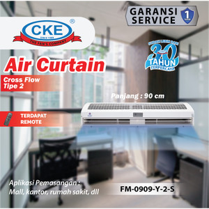 [EZM.0101305] CKE Air Curtain Blower FM-0909 Putih AC Angin Toko Gedung Kantor