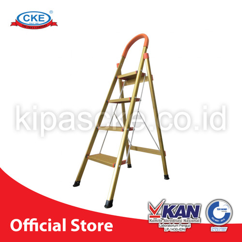 [EZM.0101295] Ladder Tangga Lipat KMH0304K 4 Step Gold Bentuk A 1.4 Meter Aluminium