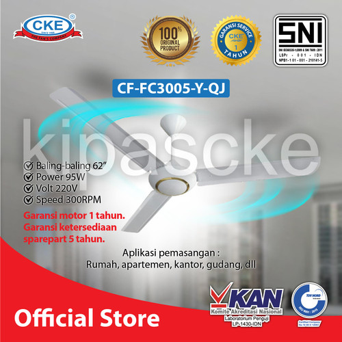 [EZM.0101311] CKE Ceiling Fan 62 Inch Kipas Angin Gantung Plafon Rumah Sejuk Dingin