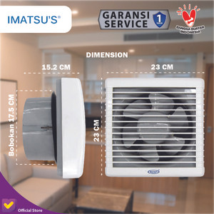 [EZM.0101329] Exhaust Fan Imatsu APB15DK With Ball Bearing & LED 6 Inch Rumah Eksos