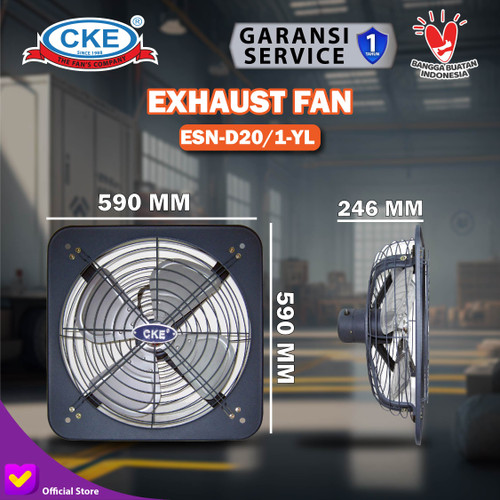 [EZM.0101347] Exhaust Fan CKE Standard DBN 20 Inch Fan Rumah Toilet Eksos