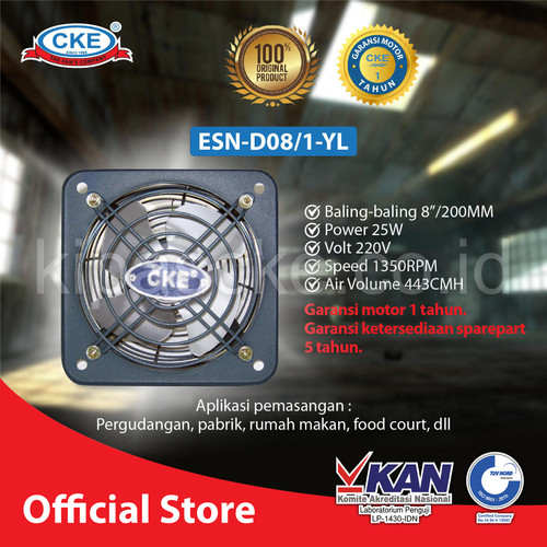 [EZM.0101354] Exhaust Fan CKE Standard DBN 8 Inch Fan Rumah Toilet Eksos