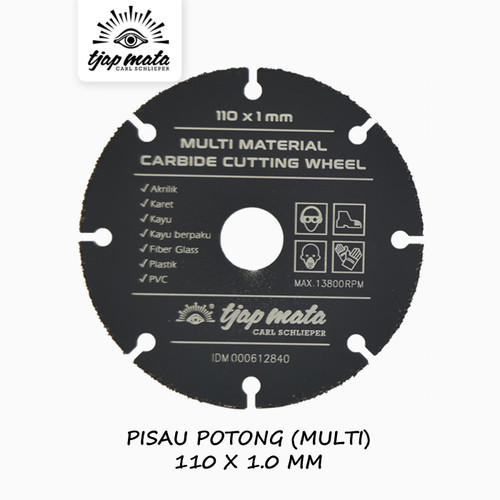 [EZM.0601032] TJAP MATA / CAP MATA Pisau Potong 110 MM PVC, Plastik, Kayu, Akrilik.