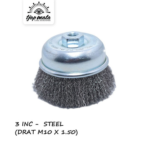 [EZM.0601034] TJAP MATA / CAP MATA Sikat Mangkok / Kawat (Steel Wire) 3"