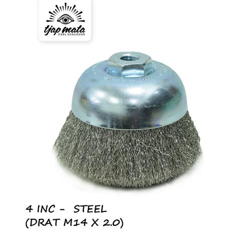 [EZM.0601035] TJAP MATA / CAP MATA Sikat Mangkok / Kawat (Steel Wire) 4"