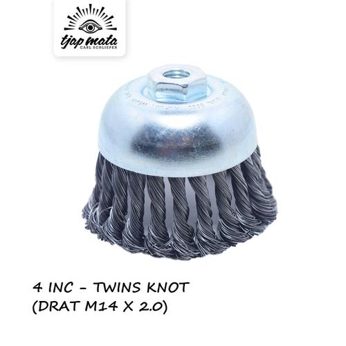 [EZM.0601036] TJAP MATA / CAP MATA Sikat Mangkok / Kawat (Twist Knot Steel Wire) 4"