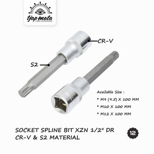 [EZM.0600479] TJAP MATA / CAP MATA Socket Spline Bit XZN M9 X 100 MM (CR-V)