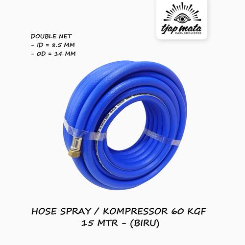 [EZM.0601514] TJAP MATA / CAP MATA Selang Angin / Kompresor (Biru) 8.5 X 14 MM - 15 MTR