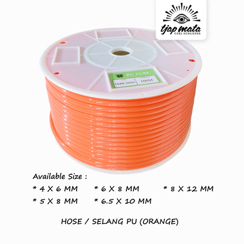 [EZM.0600178] TJAP MATA / CAP MATA Selang / Hose PU (Roll - Orange)