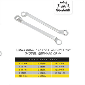 [EZM.0600470] TJAP MATA / CAP MATA Kunci Ring / Offset Wrench (Model Jerman) - CR-V