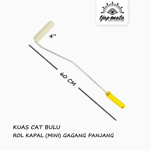 [EZM.0600244] TJAP MATA / CAP MATA Kuas Cat Bulu Rol Kapal 4" (Kecil) Panjang 60 CM