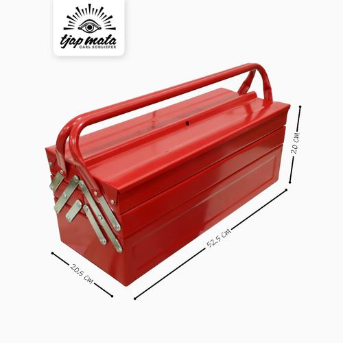 [EZM.0600527] TJAP MATA / CAP MATA Tool Box Besi 3 Susun (Merah)