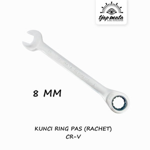 [EZM.0600532] TJAP MATA / CAP MATA Kunci Ring / Pas (Ratchet) 8 MM