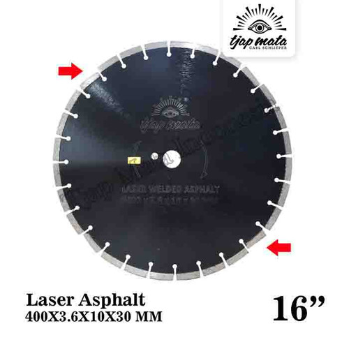 [EZM.0601075] TJAP MATA / CAP MATA Diamond Wheel Laser Asphalt - Black 16"