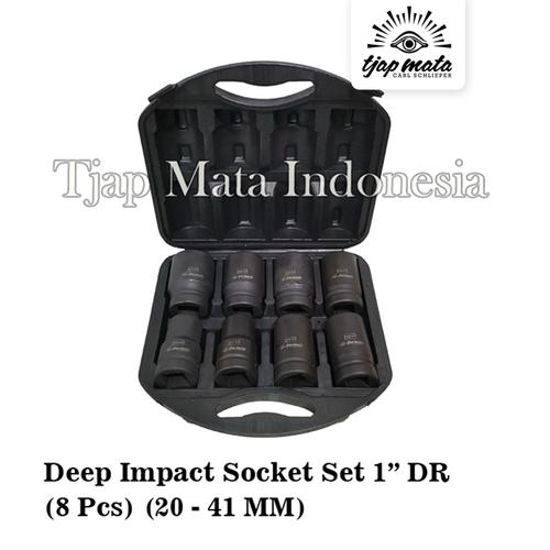 [EZM.0600573] TJAP MATA / CAP MATA Deep Impact Socket Set 1" DR (8 Pcs) (20 - 41 MM)