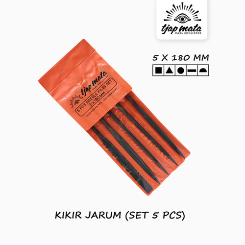 [EZM.0600581] TJAP MATA / CAP MATA Kikir Jarum Set 5 Pcs (5 MM X 180 MM)