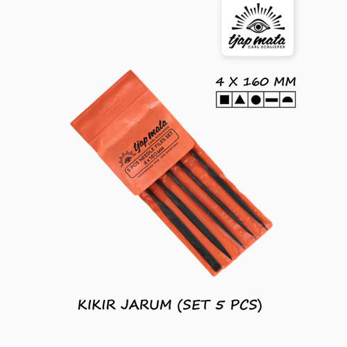 [EZM.0600582] TJAP MATA / CAP MATA Kikir Jarum Set 5 Pcs (4 MM X 160 MM)