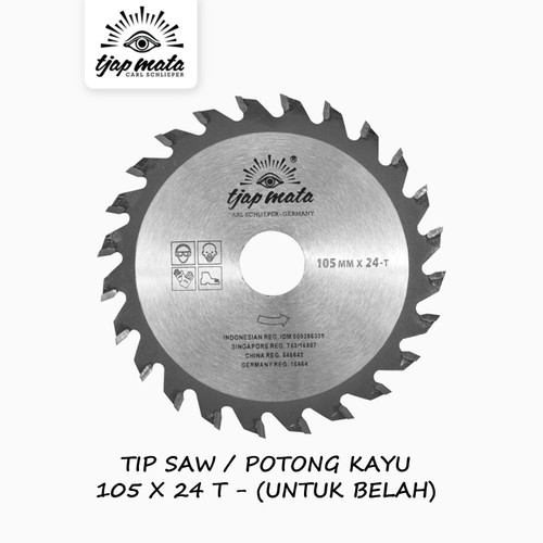 [EZM.0600593] TJAP MATA / CAP MATA Gergaji Circular SAW / Potong Kayu 105 X 24 T