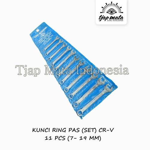 [EZM.0600595] TJAP MATA / CAP MATA Kunci Ring Pas Set 11 Pcs ( 7 - 19 MM)