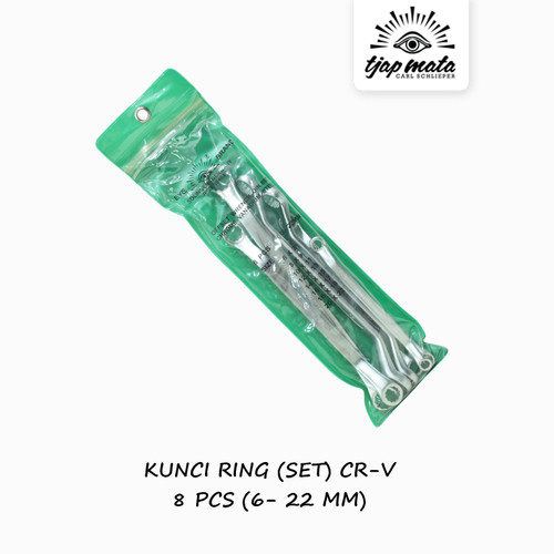 [EZM.0601607] TJAP MATA / CAP MATA Kunci Ring / Offset Wrench (SET) - 8 PCS (6-22 MM)