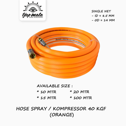 [EZM.0601612] TJAP MATA / CAP MATA Selang Angin / Kompresor (Orange)  8.5 X 14 MM