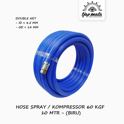 [EZM.0601613] TJAP MATA / CAP MATA Selang Angin / Kompresor (Biru) 8.5 X 14 MM - 10 MTR